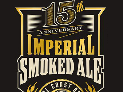 Imperial Smoked Ale beer label logo typography
