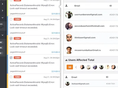User Tab Expanded View airbrake button data dropdown error list management rackspace scroll tab table ui