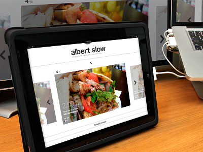Ahslow app application blue college food interface ipad orange recipe recipes ui user interface