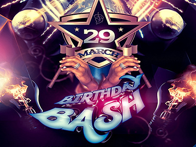 PSD Birthday Bash Flyer Template birthday birthday bash club club flyer dance disco dj entertainment festival flyer latin lounge midnight music nightclub party flyer party latin party templates popular flyers poster print psd flyer template sensual valentines