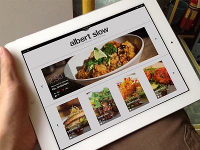 AH cooking app app application blue college food interface ipad orange recipe recipes ui user interface