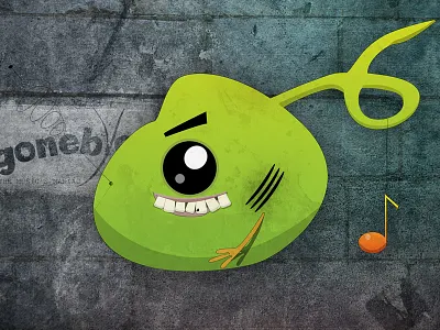 Gonebye character creature illustration illustrator one eye