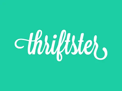 Thriftster Logo logo script type typography