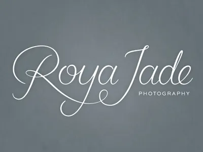 Roya Jade Photography, Final. brush calligraphy lettering ligature photography script