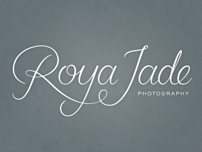 Roya Jade Photography, Final. brush calligraphy lettering ligature photography script