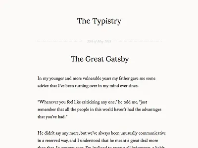 Typistry blog golden ratio lora minimal responsive theme tumblr typistry typography writing