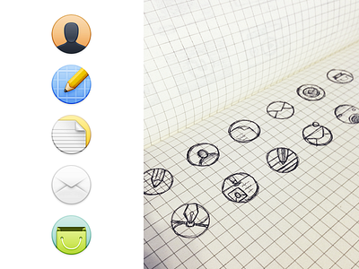 Icons about blog blueprint circles icon icons mail shop work