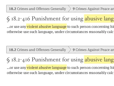 The State Decoded, Search Results open government opengov search results the state decoded