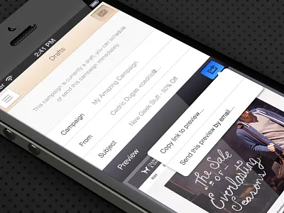 CakeMail Mobile - WIP app cakemail email marketing mobile sketch ui web