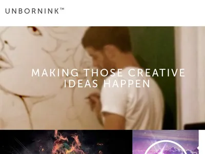 Free Unbornink Portfolio Template design download free freebie grid portfolio template