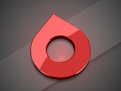 Fever Icon Replacement 3d caustic chamfer crimson degrees fever glare icon illustration mac metal red reflection replacement shiny
