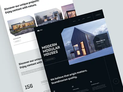 Artcic House - Homepage black home house interior layout modern modern site modular norway site ui uiweb ux uxweb web web site webdesign website
