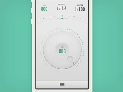 Camera Remote App // Light version camera dial interface light remote ui wheel