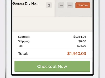 iOS Music Store Shopping App - Cart ecommerce flat ios