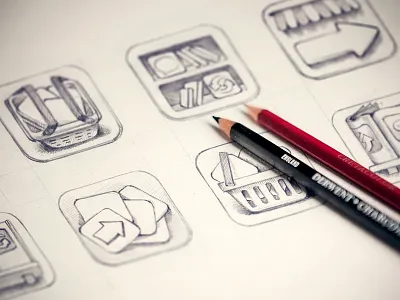 App Store icon app app icon app store artua icon illustration pencil sketch store