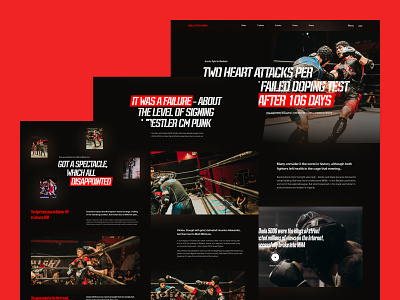 🥊Bellator MMA / Landing Page black dark design digitalbutlers fight graphic design inspiration mma red sport story typography