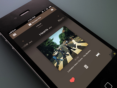 Douban Fm demo app crab fm hearts icon ios ipad music ui