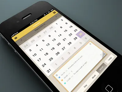 Calendar app calendar crab icon ios ipad shot ui white
