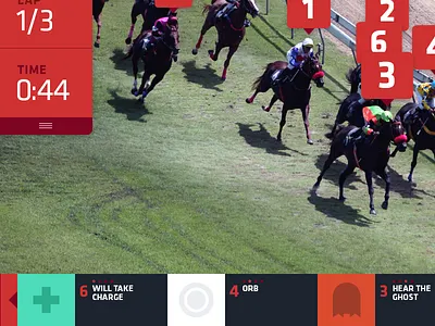 Horse Racing AR ar augmented reality color design flat horse racing horses interface jockey klavika modernism race type ui
