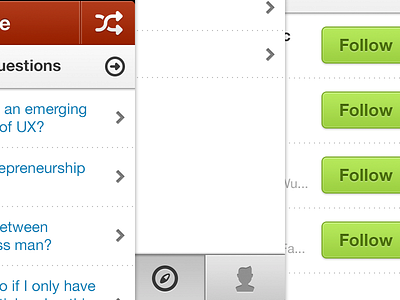 Browse screen browse button concept designers follow ios iphone nav bar quora real pixels slide tab bar ui