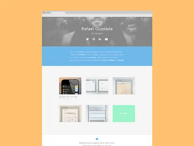 Portfolio redesign bio design flat personal portfolio projects redesign ui ux web website