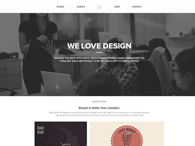 One Page Portfolio agency clean html icon minimal personal portfolio team user interface ux white