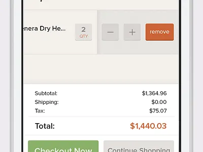 iOS Music Store App - Cart ecommerce flat ios