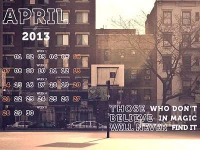 Wallpaper April 2013 2013 april background calendar image museo outline wallpaper