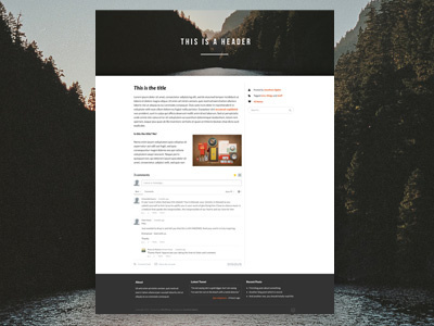 This Is A Website header lato layout template theme wordpress