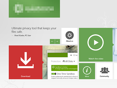 Product Website metro ui modern ui web