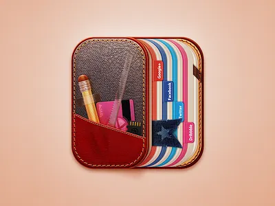 BookMark Icon app book card icon ios jeans logo mark note pencil ruler yellow