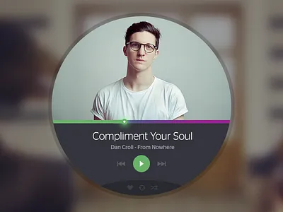Music Controls (Rebound) album art controls free interface music play player psd rdio rebound spotify ui widget