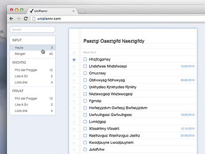 Uniplannr Redesign blue check list paper post search star todo uniplannr