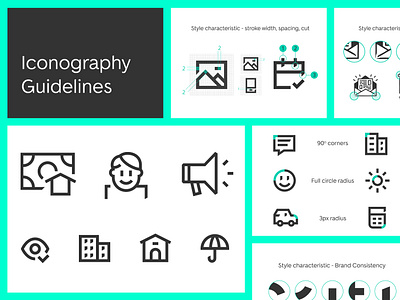Icons Project brand branding design grid icons illustration immoscout24 rules ui element