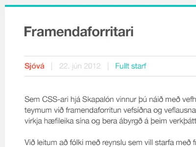 Tvinna.is post ad post redesign tvinna