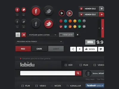 Video Script UI awesome butterscotch button download free freebie gui interface kit menu navigation psd resources slider web