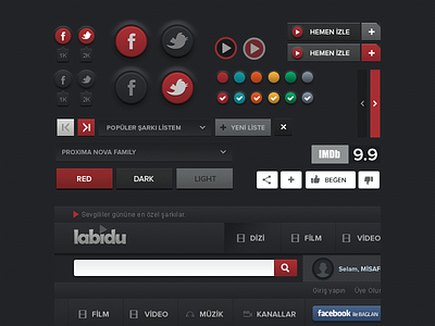 Video Script UI awesome butterscotch button download free freebie gui interface kit menu navigation psd resources slider web