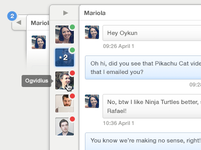 Chat avatar chat notification web web design web ui website