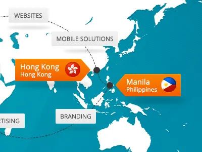 Web Design UI - World Map Header abss location map pins web design web elements