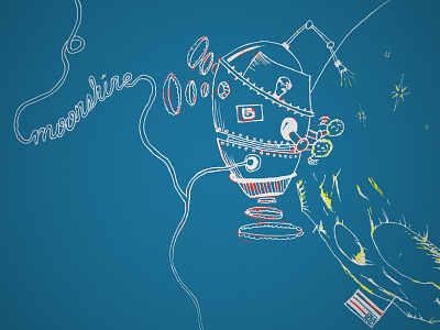 Burton "Moonshine" Concept burton chad musch drawing illustration moonshine primary snowboard space typography