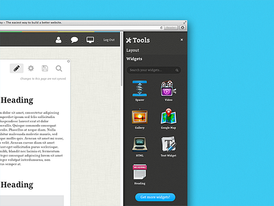 Cogsy Tools application cogsy icons loggia toolbar web