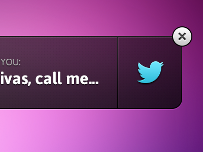 Retina ready Twitter notification box clean notification retina simple twitter ui