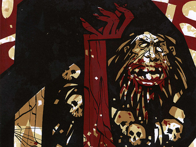 Villian 03: Grendel beowulf grendel illustration print screenprint versus villain