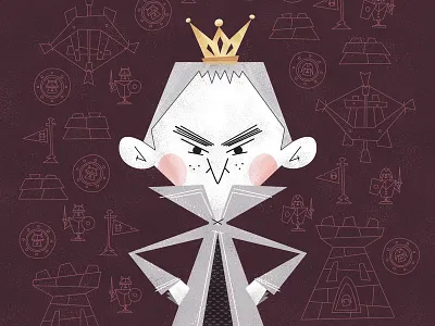 The King's Playground castle catapults character crossbows crown fan art game game of thrones illustration joffrey king retro warrior