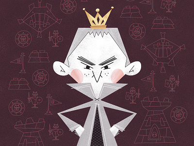 The King's Playground castle catapults character crossbows crown fan art game game of thrones illustration joffrey king retro warrior