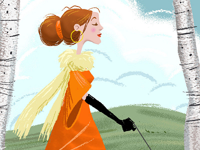 Spring dog walk spring walk women