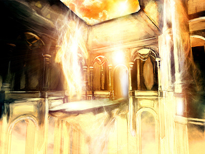 Birth of The Sun God concept art digital art futuristic painting science fiction