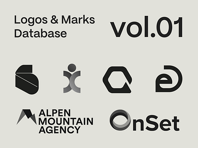 Logos & Marks folio vol.01 alphabet branding design letter logo logo design logofolio logos mark markfolio vector