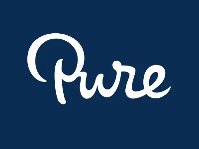 Pure Freude an Wasser branding calligraphy custom hand writing identity lettering slogan strap line tagline writing.