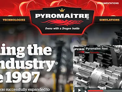 Industrial Ovens and Furnaces WebDesign crown dark furnace hard header ovens psd red website